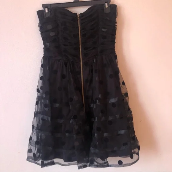 Betsey Johnson | Dresses | Betsey Johnson Strapless Tulle Bustier Black  Tutu Dress Babydoll Size 6 | Poshmark